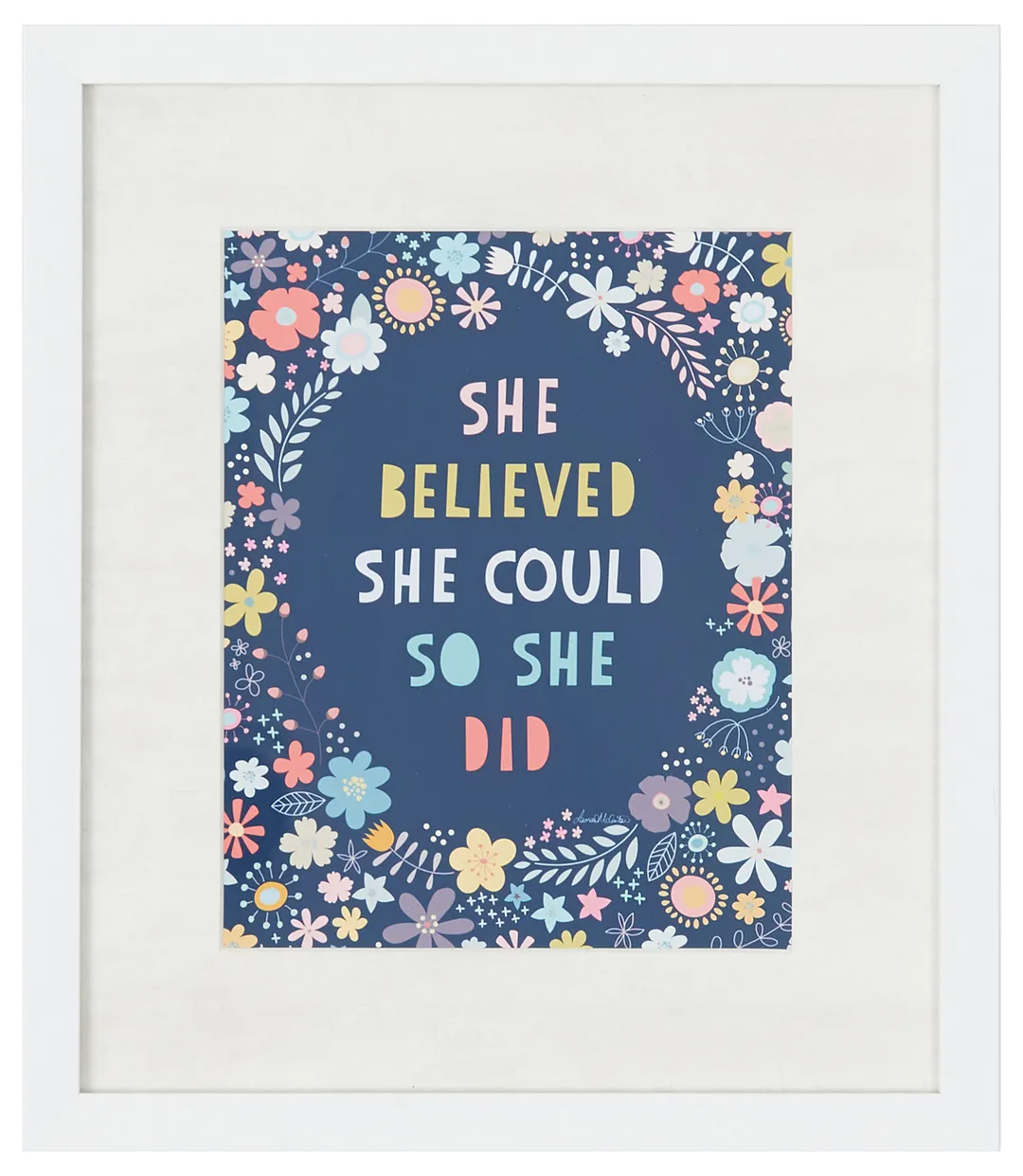 Believe Multicolored Framed Wall Art