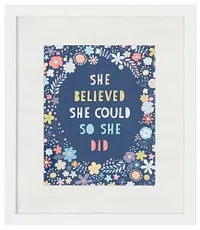 Believe Multicolored Framed Wall Art
