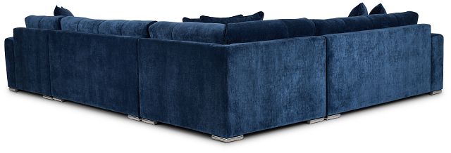 Brielle Blue Fabric Medium Right Chaise Sectional