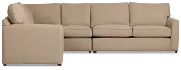 Tate Brown Fabric Medium Two-arm Sectional