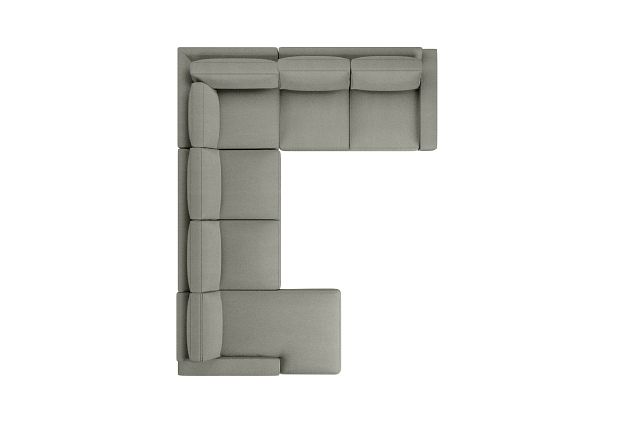 Edgewater Delray Pewter Medium Left Chaise Sectional