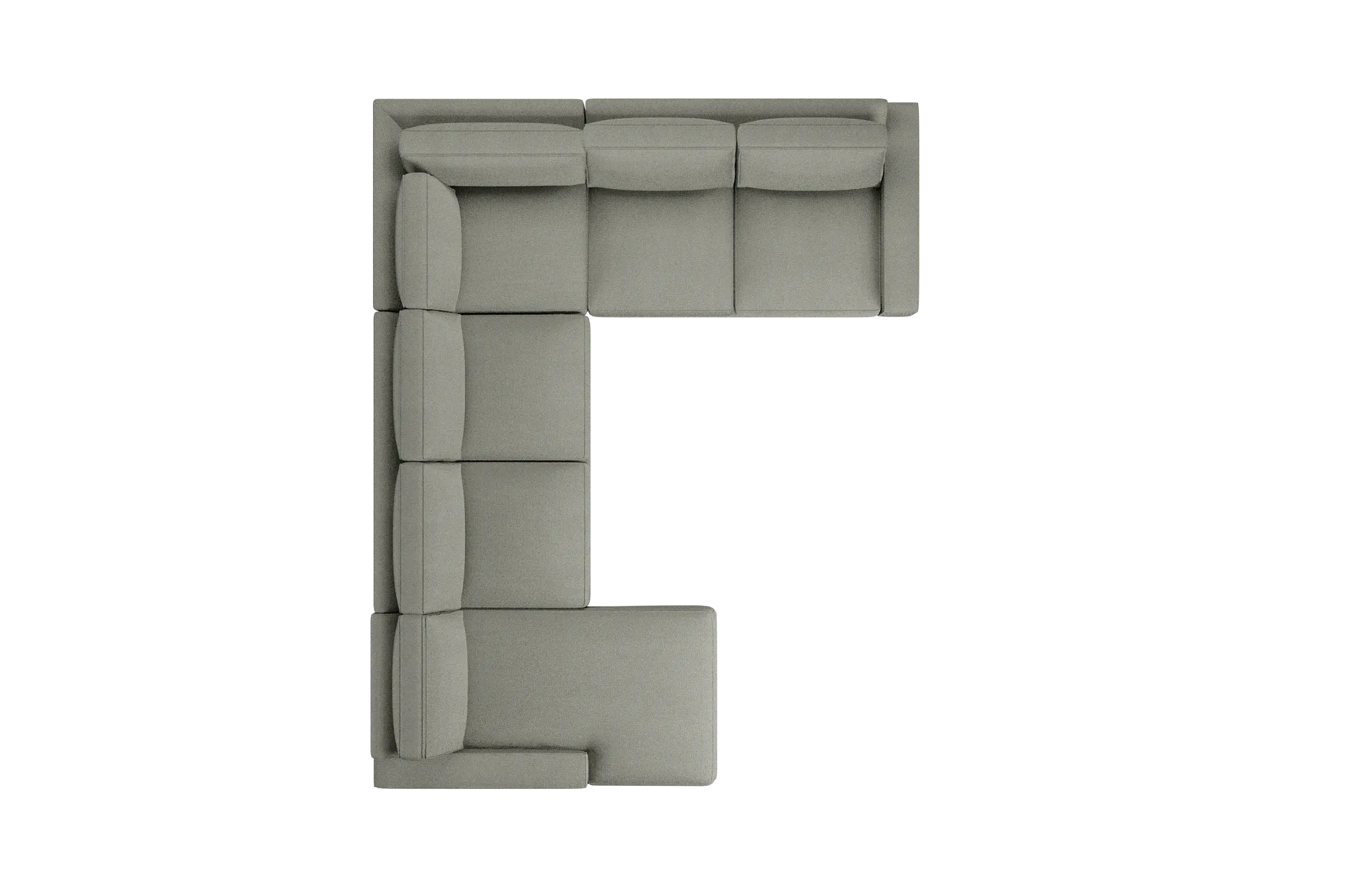 Edgewater Delray Pewter Medium Left Chaise Sectional