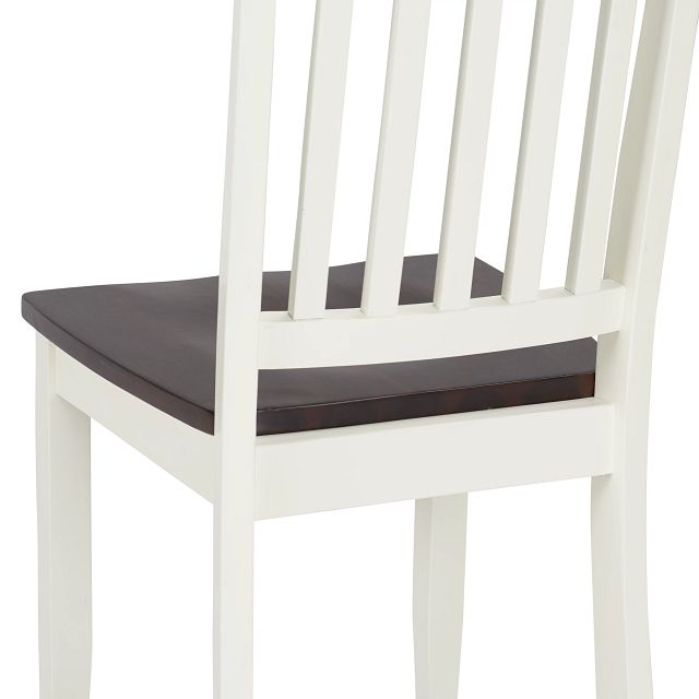 Santos White Two-tone Table, 2 Chairs & Bench