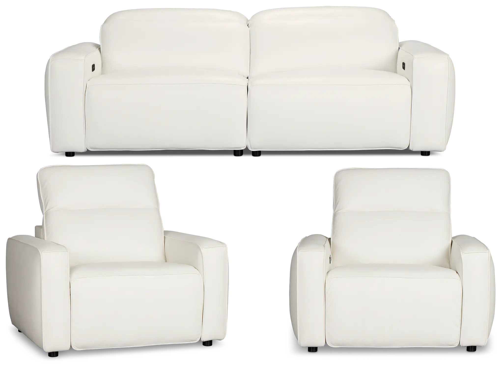 Tidal White Lthr/vinyl Power Reclining Living Room Tidal White Lthr/vinyl Power Reclining Living Room