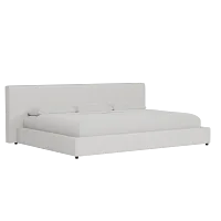 Grayton Lucy Light Beige 44" Upholstered Platform Bed