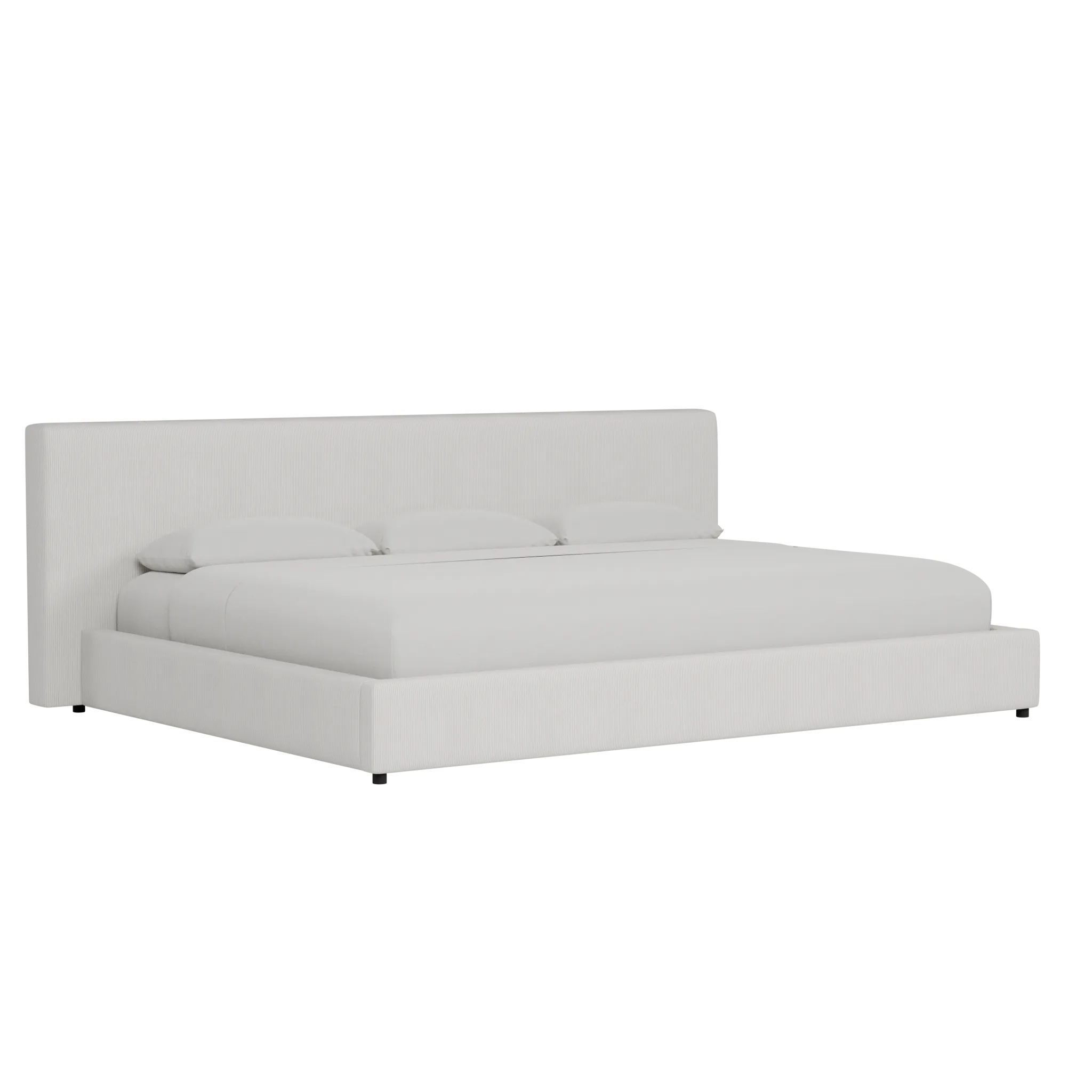 Grayton Lucy Light Beige 44" Upholstered Platform Bed