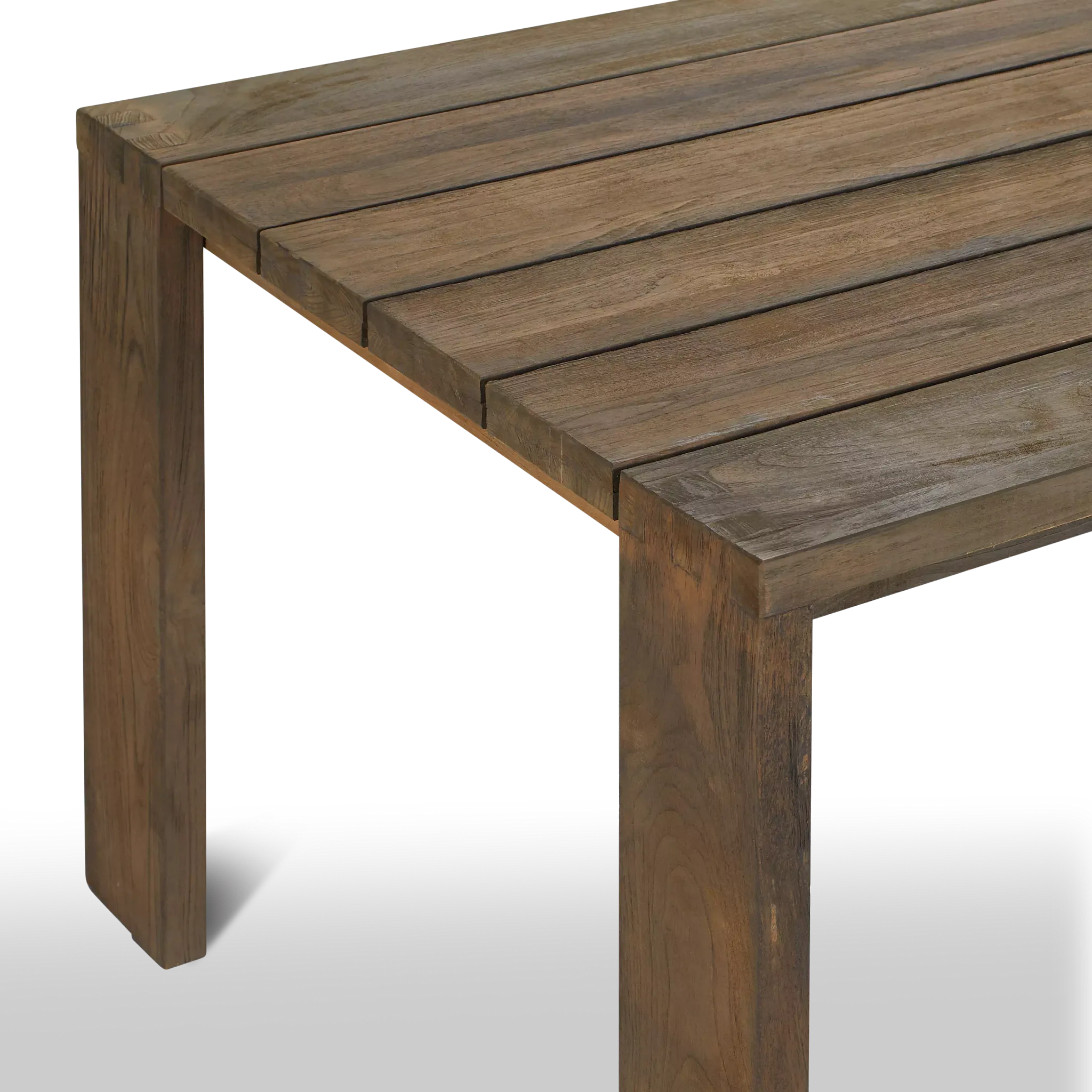 Linear 82" Teak Table & 4 Sling Side Chairs