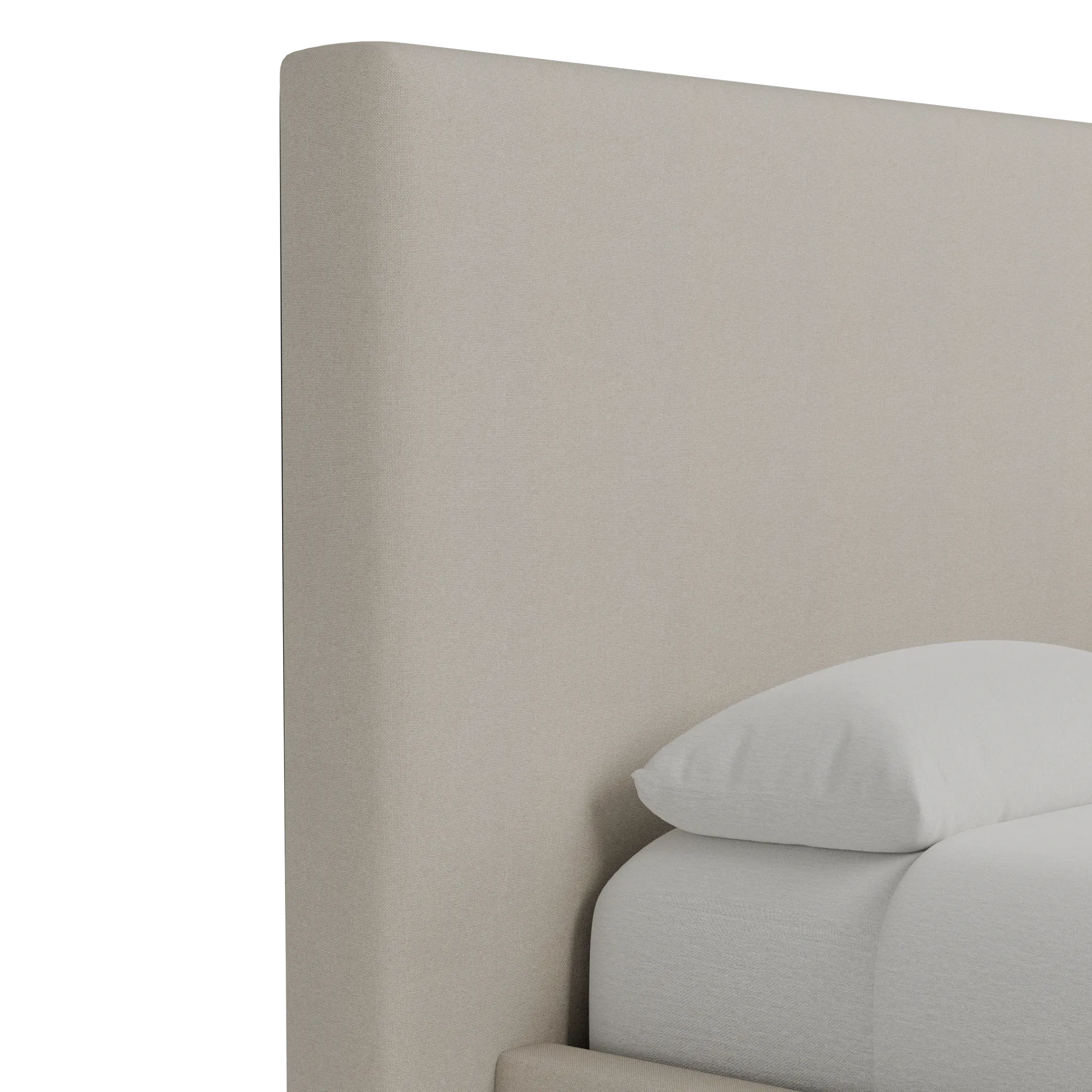 Grayton Suave Beige 54" Upholstered Platform Bed