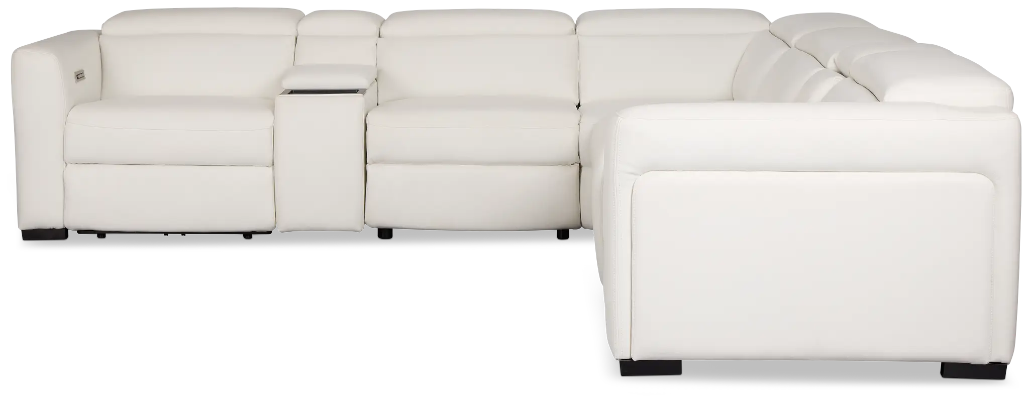 Melody White Micro Large Dual Power Reclining Two-arm Sectional Melody White Micro Large Dual Power Reclining Two-arm Sectional