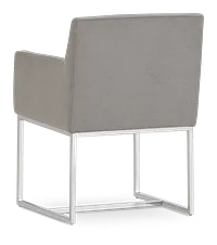 Miami Light Gray Fabric Upholstered Arm Chair