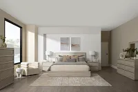 Capraia Light Tone Panel Bed