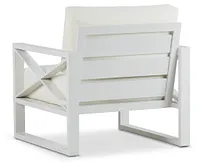 Linear White Aluminum Chair