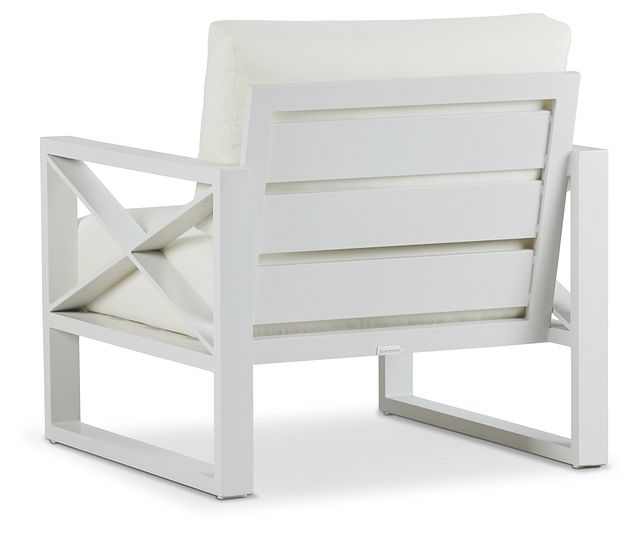 Linear White Aluminum Chair