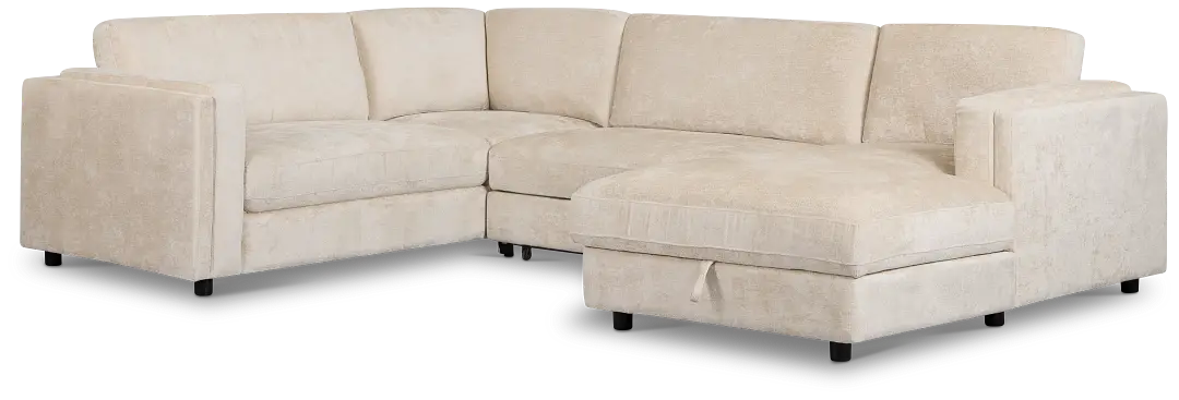 Farren Beige Fabric Medium Right Chaise Sleeper Sectional Farren Beige Fabric Medium Right Chaise Sleeper Sectional