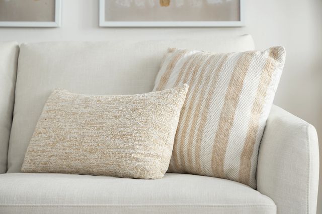 Layla Light Beige Fabric Loveseat