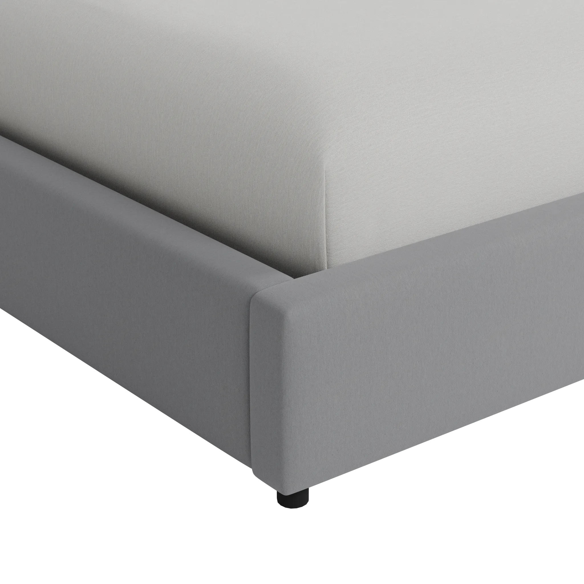 Captiva Delray Light Gray 48" Upholstered Shelter Bed