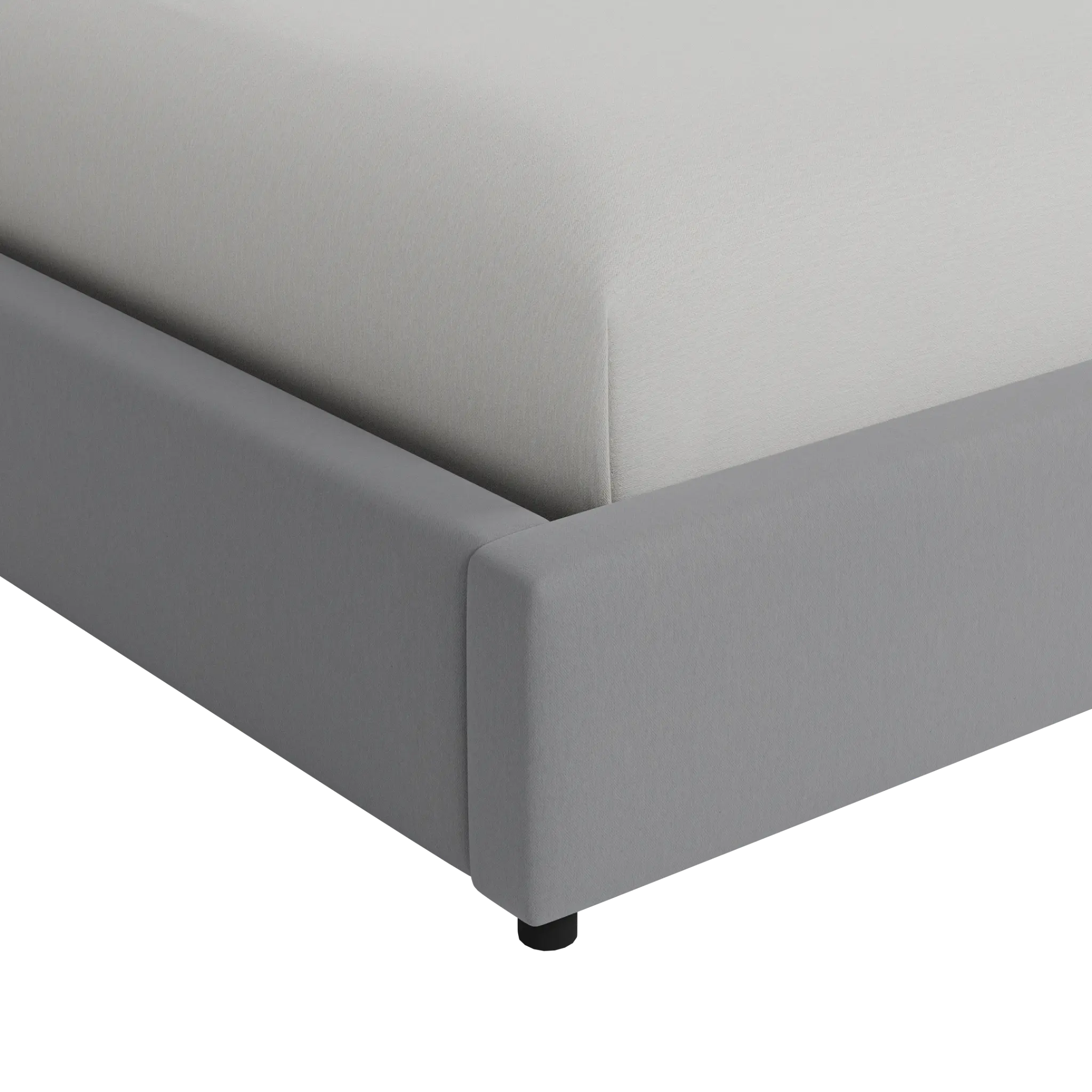 Captiva Delray Light Gray 48" Upholstered Shelter Bed Captiva Delray Light Gray 48" Upholstered Shelter Bed