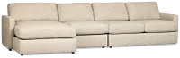 Maxwell Dark Gray Fabric Small Left Chaise Sectional