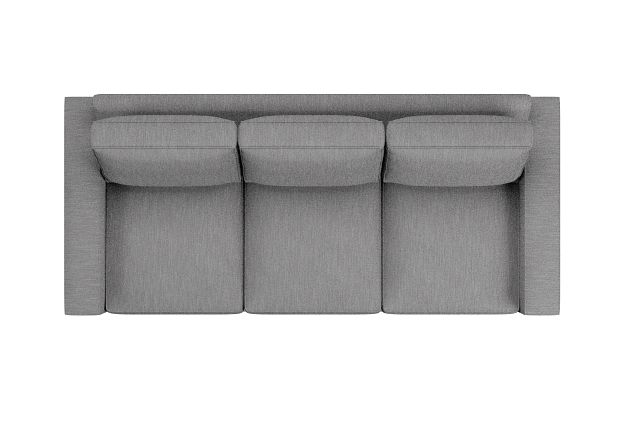Edgewater Revenue Gray 96" Sofa W/ 3 Cushions