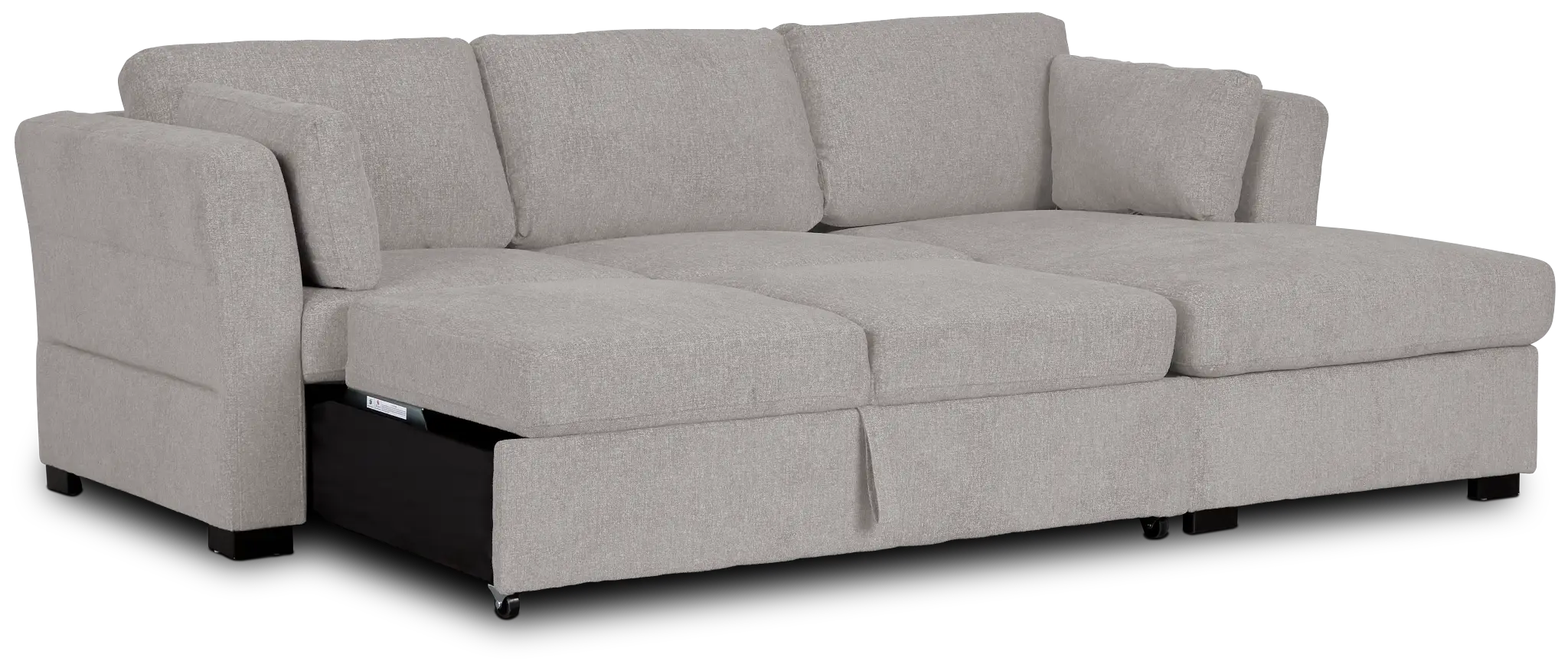 Amber Light Gray Fabric Small Right Chaise Storage Sleeper Sectional Amber Light Gray Fabric Small Right Chaise Storage Sleeper Sectional