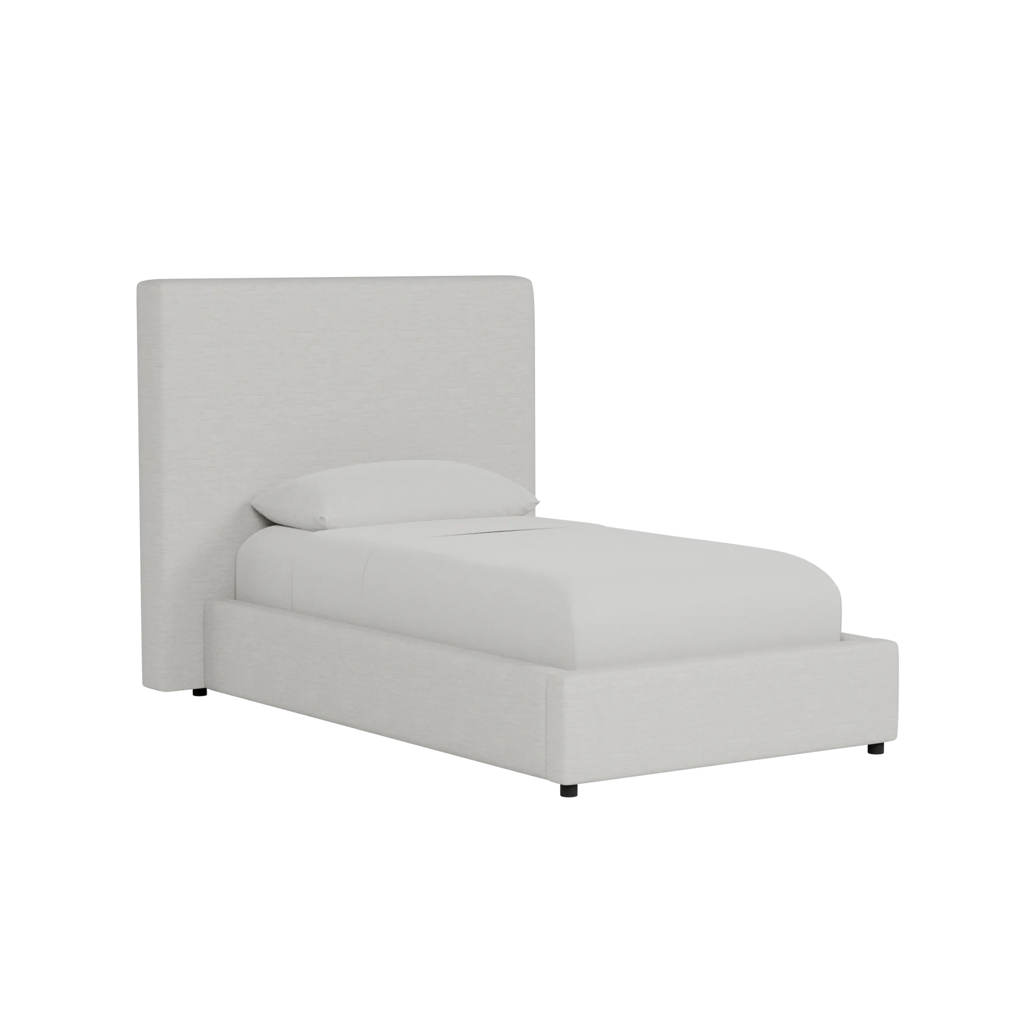 Grayton Maguire Ivory 54" Upholstered Platform Bed