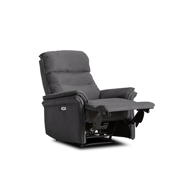 Lance Dark Gray Fabric Power Recliner