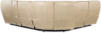 Casey Light Beige Lthr/vinyl Large Dual Power Reclining Two-arm Sectional