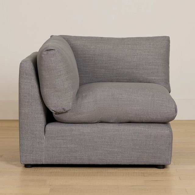 Serena Gray Fabric Corner Chair