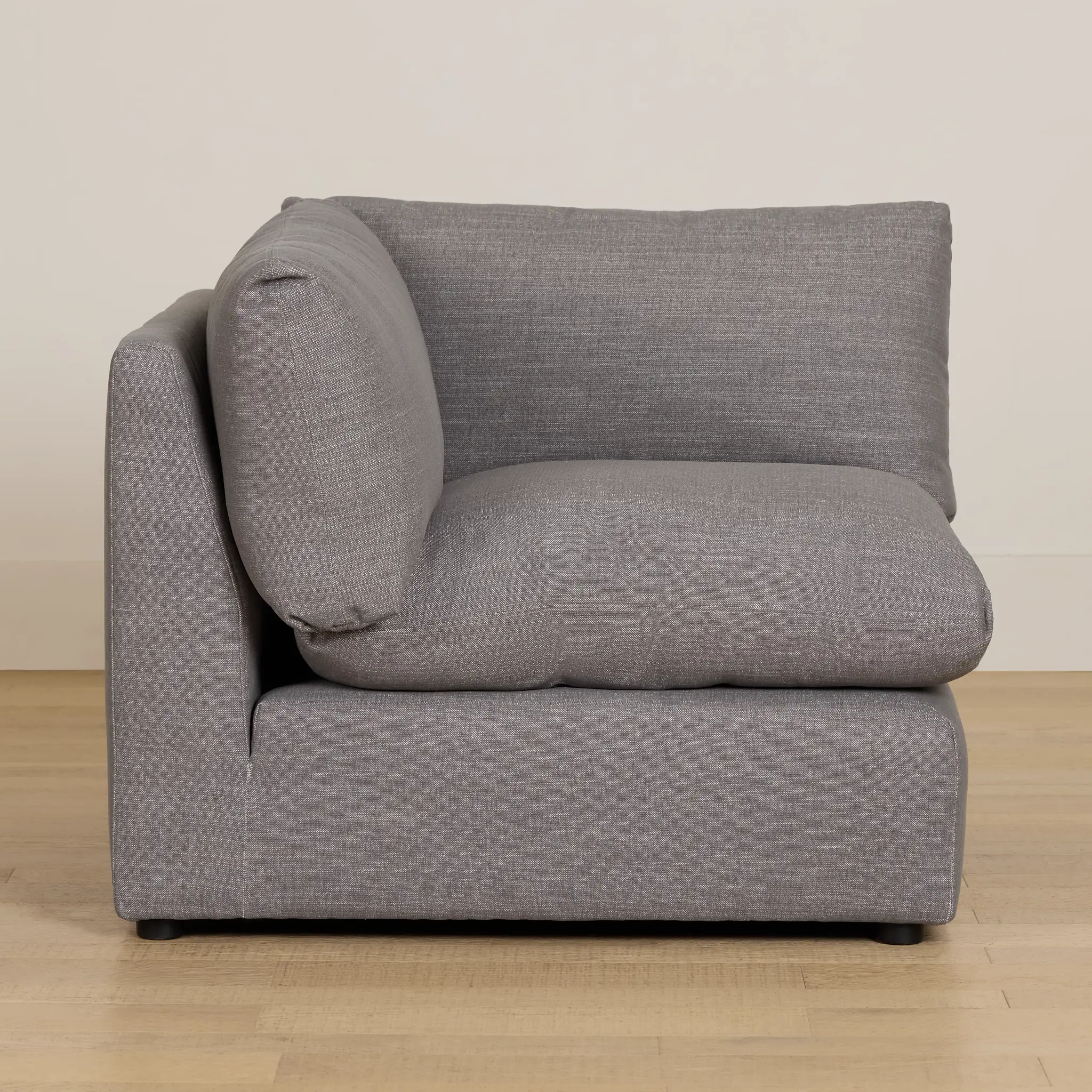 Serena Gray Fabric Corner Chair Serena Gray Fabric Corner Chair