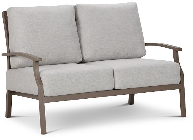 Raleigh Gray Aluminum Loveseat