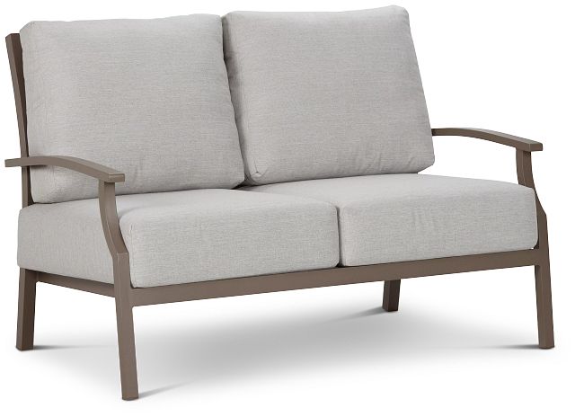 Raleigh Gray Aluminum Loveseat