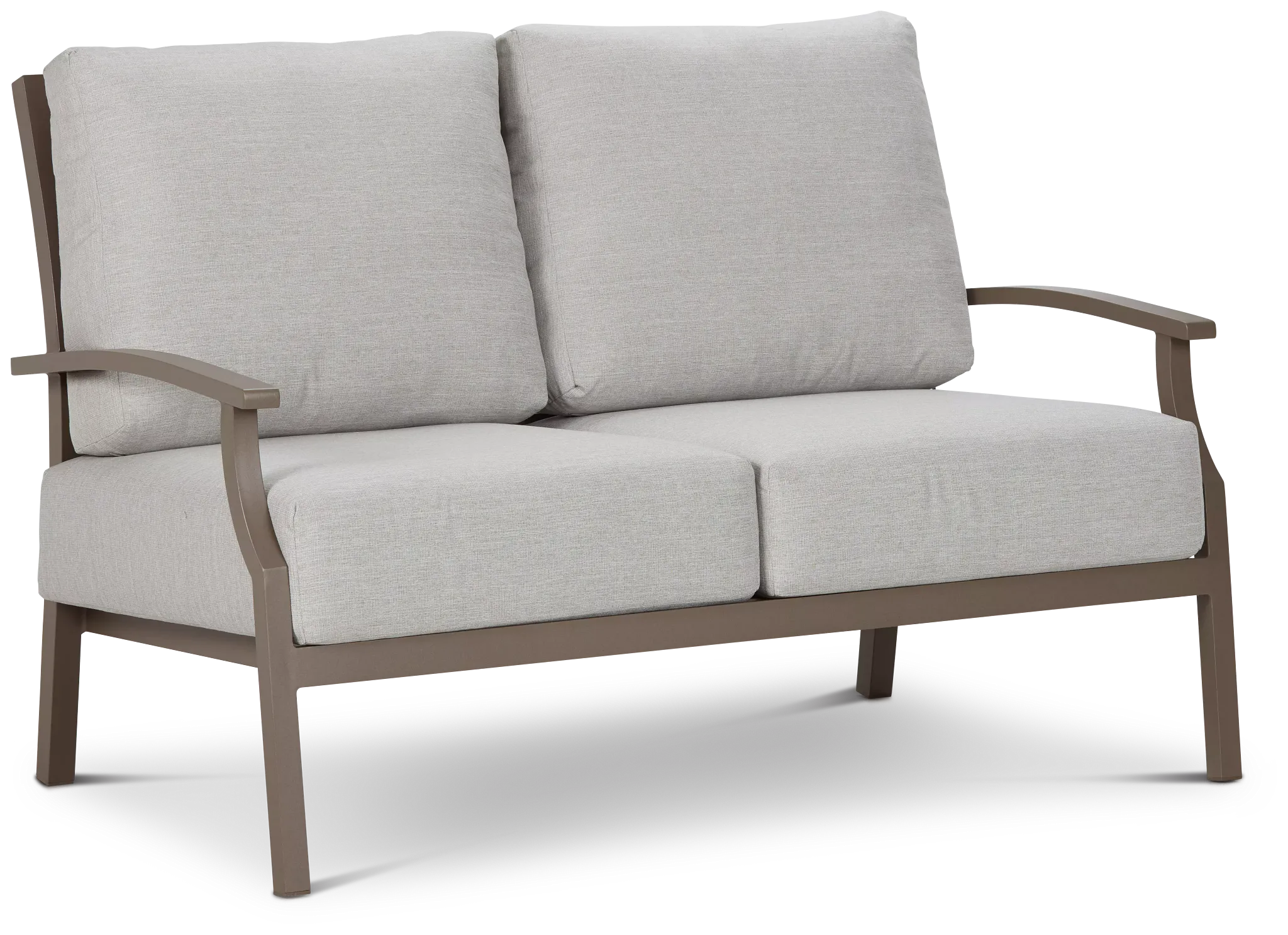 Raleigh Gray Aluminum Loveseat