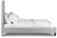 Whitney Light Gray Uph Platform Bed