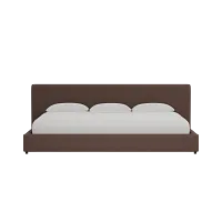 Grayton Elite Dark Brown 44" Upholstered Platform Bed