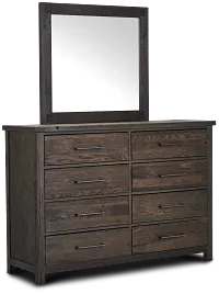 Salt Lake Dark Tone Dresser & Mirror