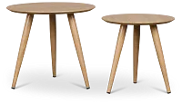 Avon Light Tone Round Bunching End Table
