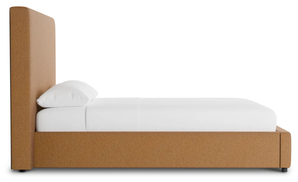 Grayton Elite Light Brown 54" Upholstered Platform Bed