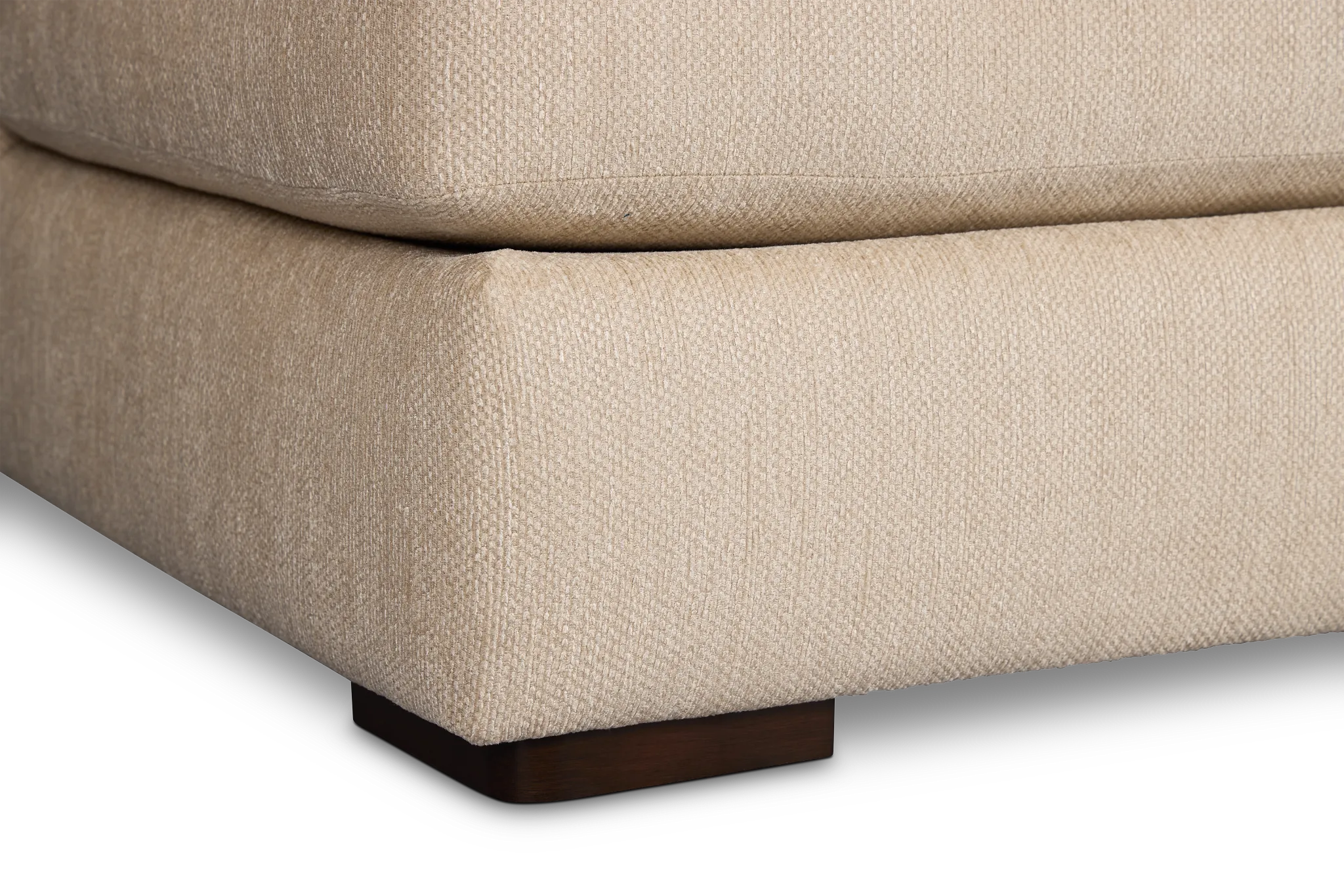 Alpha Beige Fabric Small Left Chaise Sectional