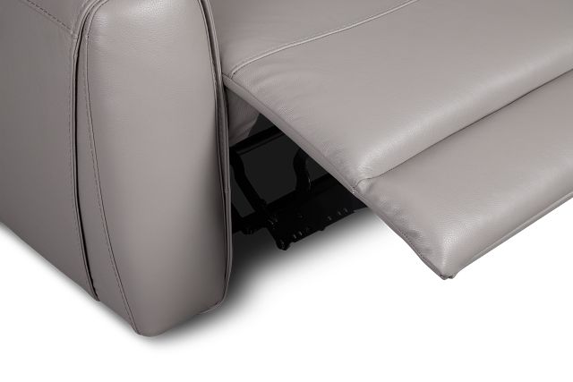 Walker Light Gray Lthr/vinyl Recliner