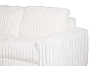 Teddy White Fabric Large Two-arm Sectional