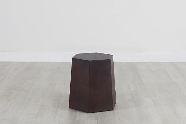 Hexgon Dark Tone Large Accent Table