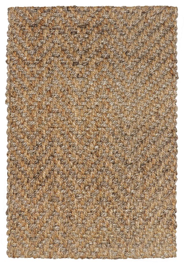 Herringbone Light Brown 5x8 Area Rug