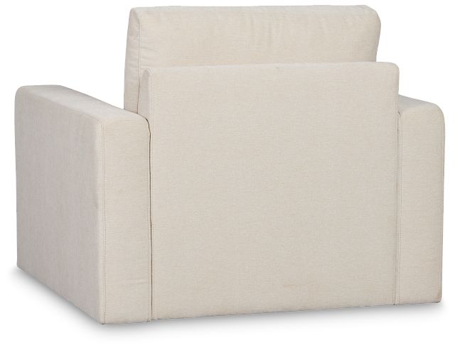 Addie Beige Fabric Swivel Chair