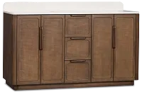 Pacific Mid Tone 60" Double Bathroom Vanity