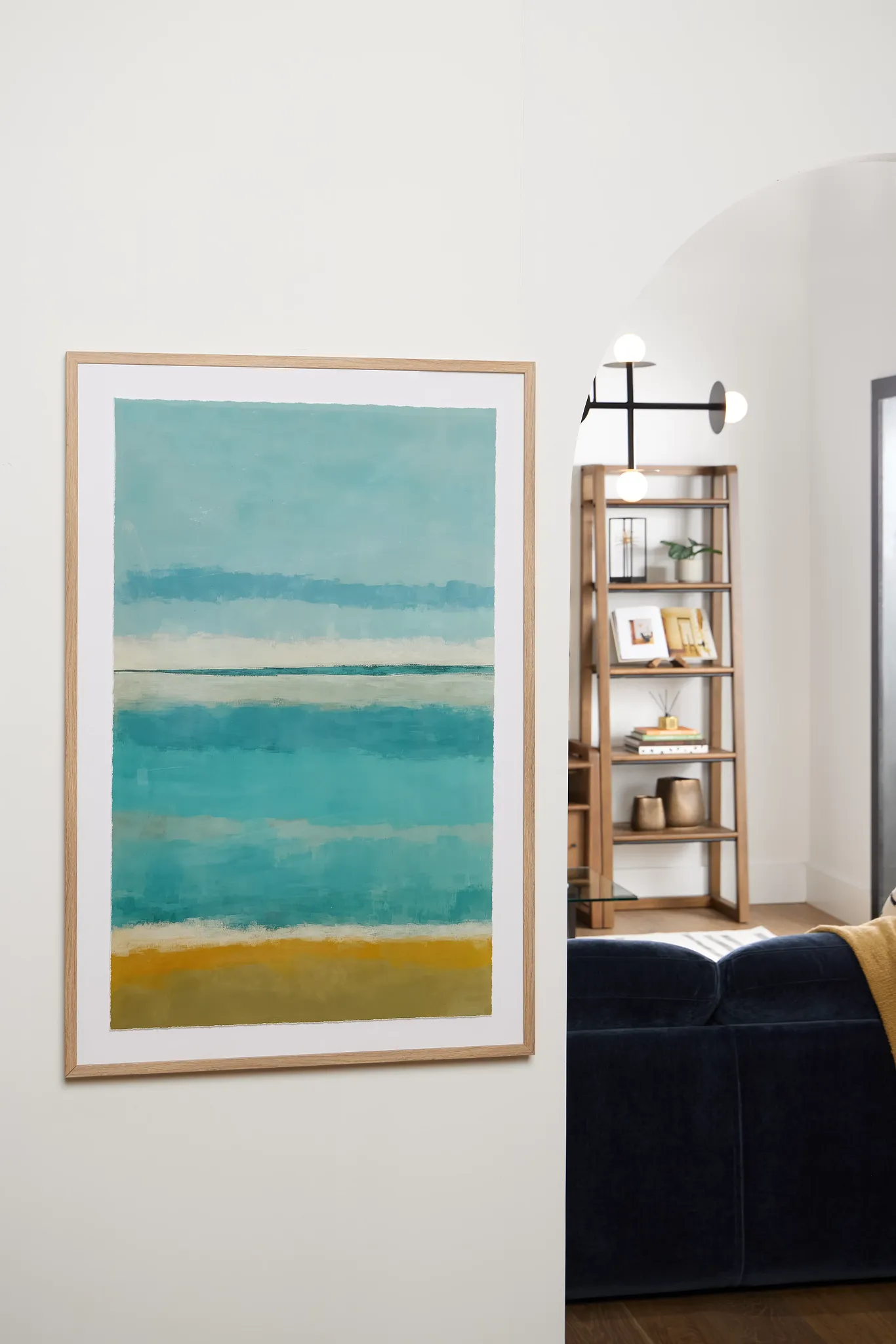Thali Teal Framed Wall Art