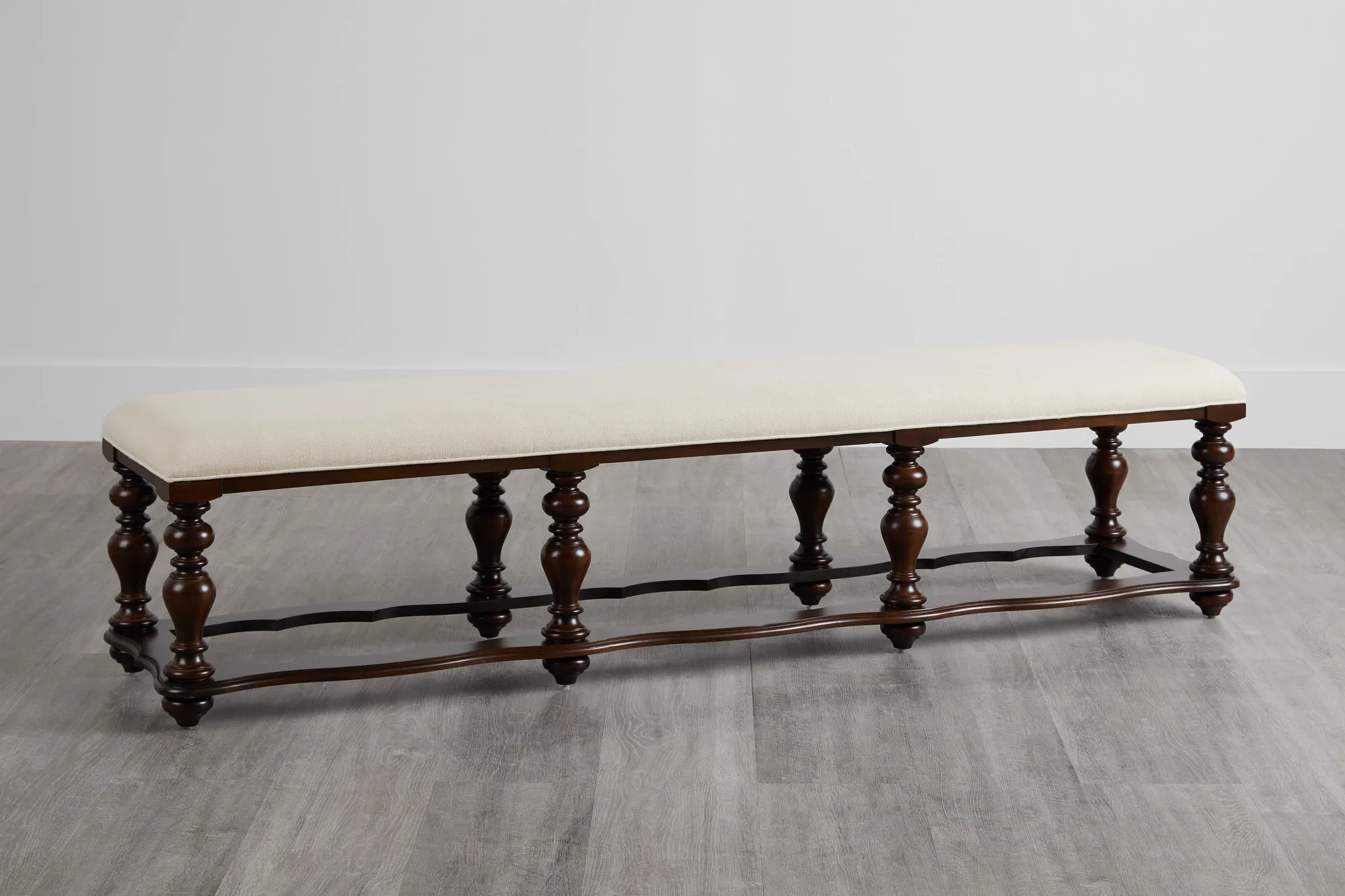 Savannah Dark Tone 83" Upholstered Dining Bench
