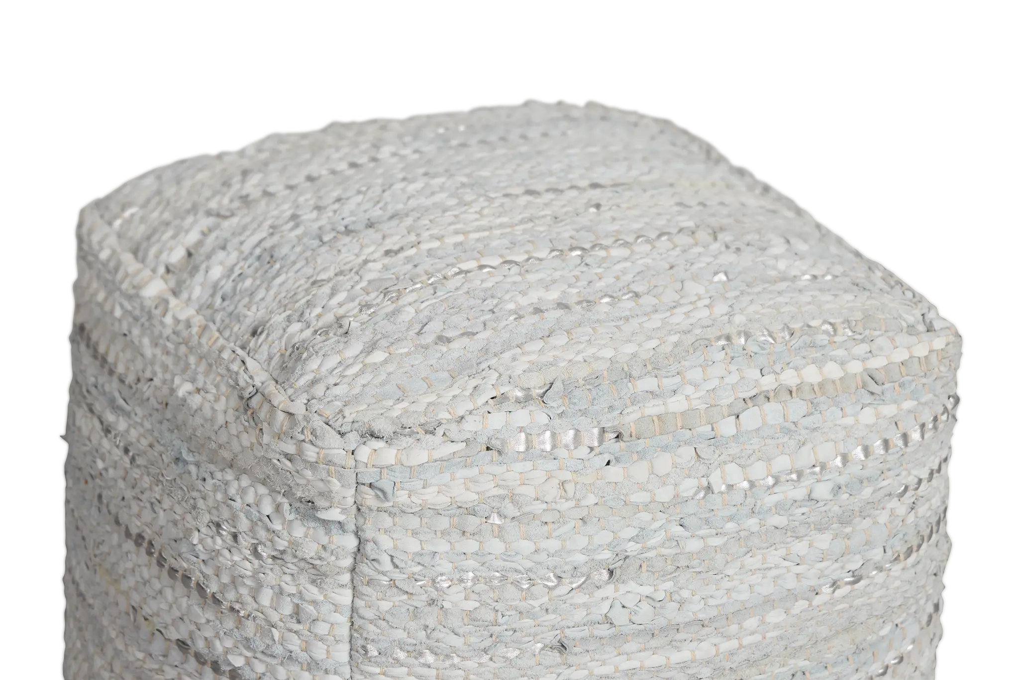 Ayana Silver Accent Pouf Ayana Silver Accent Pouf