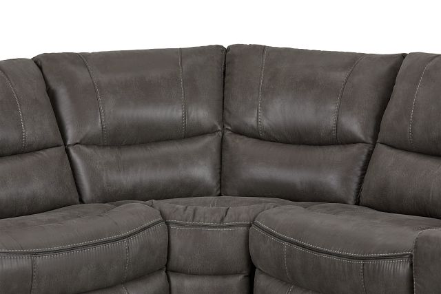 Dober Dark Gray Micro Medium Dual Manual 2-arm Sectional