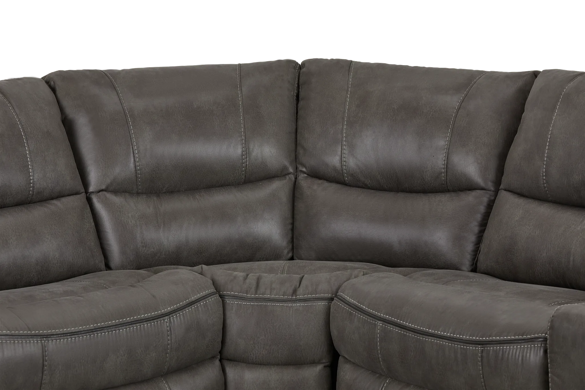 Dober Dark Gray Micro Medium Dual Manual 2-arm Sectional