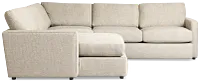 Maxwell Dark Gray Fabric Medium Left Chaise Sectional